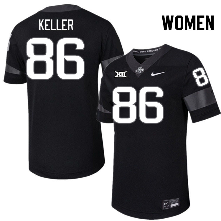 Women #86 Andrew Keller Iowa State Cyclones College Football Jerseys Stitched-Black